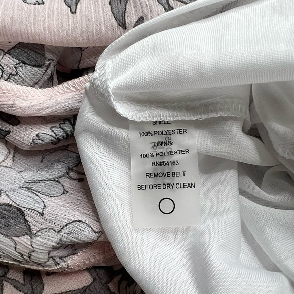 New Women’s Tommy Hifilger Diana Floral-Print Belted Chiffon A-Line Dress Size 2 - Picture 10 of 10